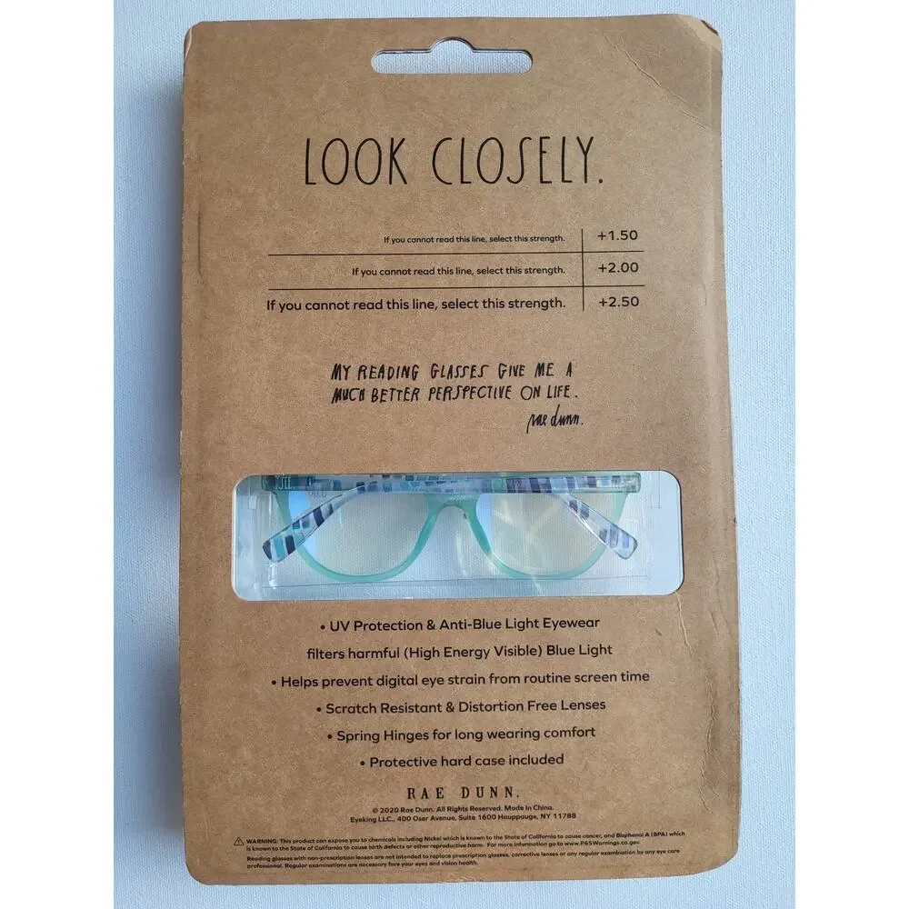 NWT Rae Dunn Blue Light Blocking Glasses 2-Pack  